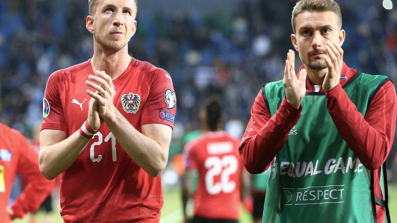 Danke fürs Zuschauen: Marc Janko und Stefan Ilsanker.  Danke fürs Zuschauen: Marc Janko und Stefan Ilsanker.