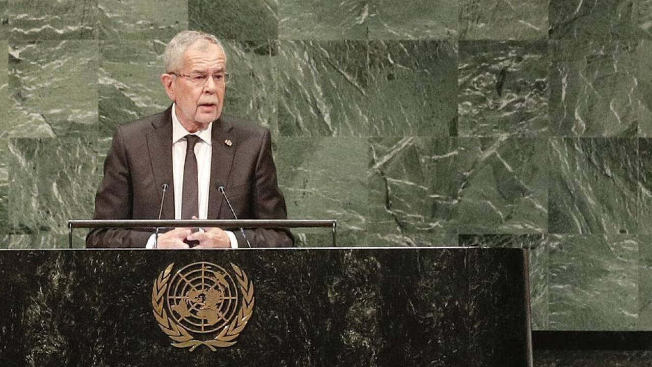Bundespräsident Alexander Van der Bellen hat am Donnerstag, 28. März 2019, in seiner Rede beim UNO-Klimaschutz-Treffen in New York eindringlich mehr Anstrengungen für den Klimaschutz gefordert.  Bundespräsident Alexander Van der Bellen hat am Donnerstag, 28. März 2019, in seiner Rede beim UNO-Klimaschutz-Treffen in New York eindringlich mehr Anstrengungen für den Klimaschutz gefordert.