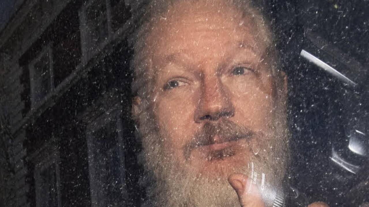 Nach der Festnahme: Juian Assange in London am 11. April 2019. 