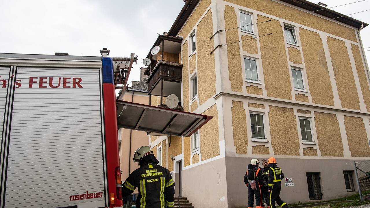 Feuerwehreinsatz in Salzburg-Itzling. 