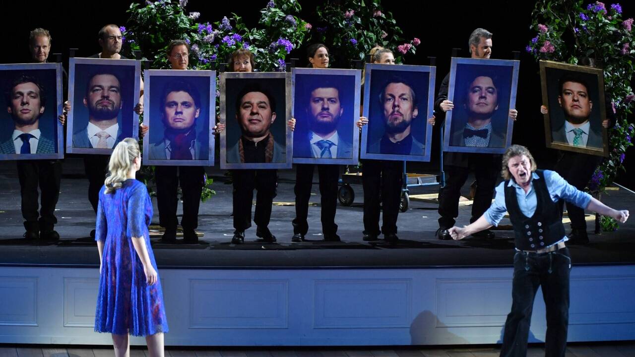 Szene aus „Die Meistersinger von Nürnberg“ von Richard Wagner. Szene aus „Die Meistersinger von Nürnberg“ von Richard Wagner.