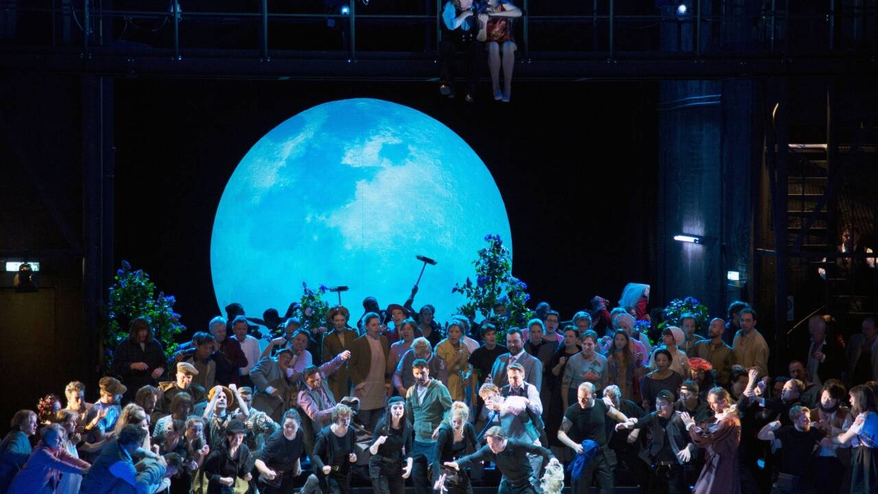 Szene aus „Die Meistersinger von Nürnberg“ von Richard Wagner. Szene aus „Die Meistersinger von Nürnberg“ von Richard Wagner.