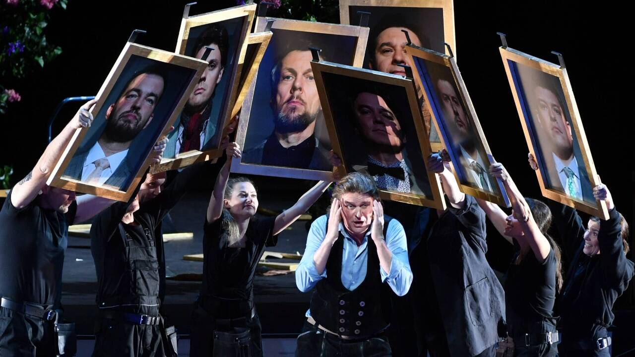 Szene aus „Die Meistersinger von Nürnberg“ von Richard Wagner. Szene aus „Die Meistersinger von Nürnberg“ von Richard Wagner.