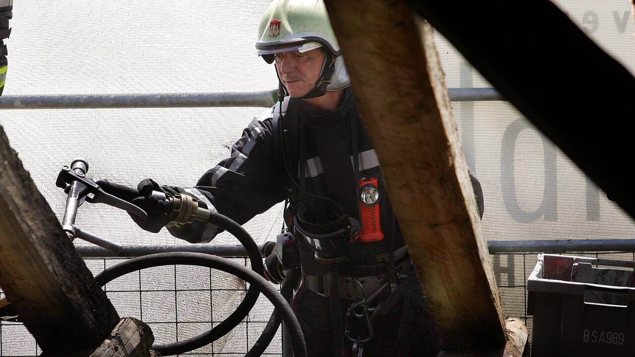 Feuerwehreinsatz beim Salzburger Dom am 25. Juli 2007. 
