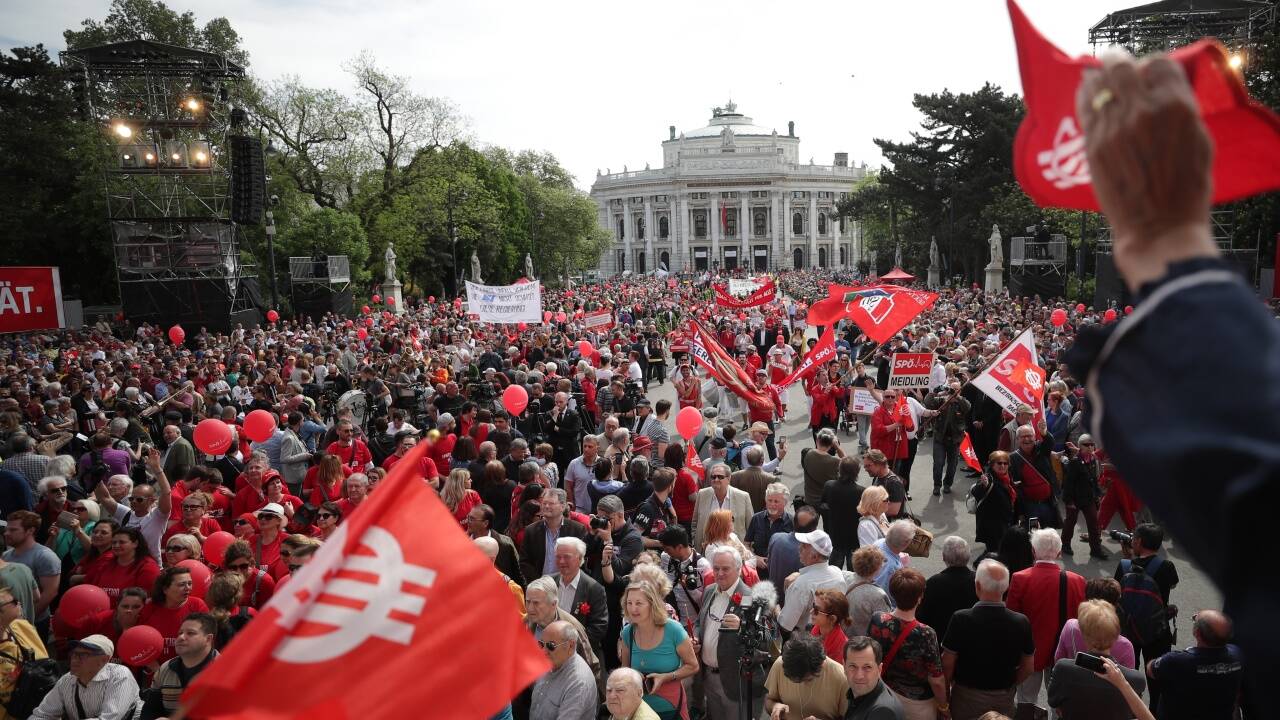 120.000 Menschen nahmen im Vorjahr am Maiaufmarsch der Wiener SPÖ teil.  