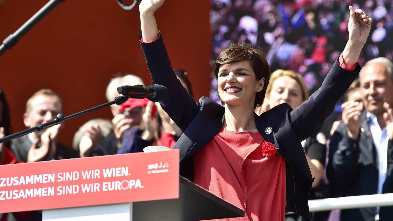 Maiaufmarsch der SPÖ in Wien. 