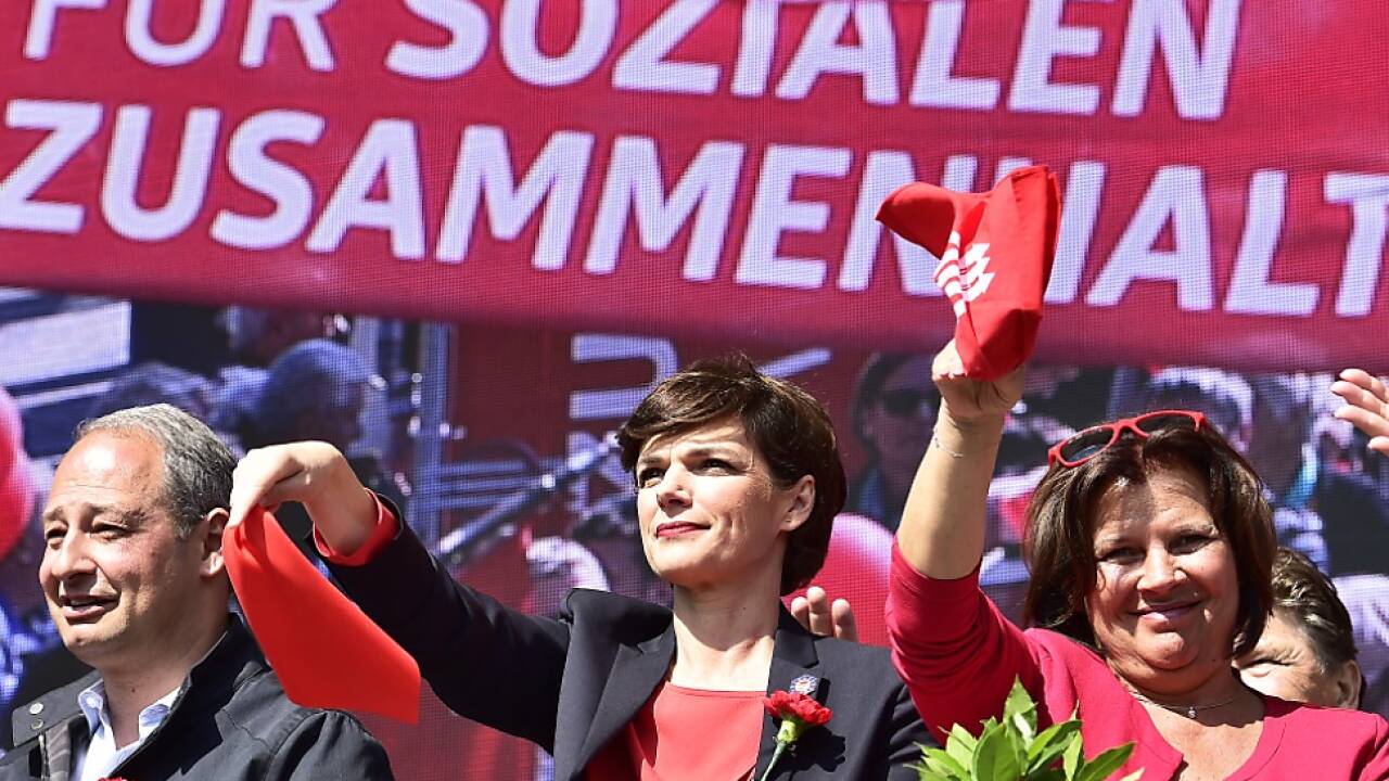 Maiaufmarsch der SPÖ in Wien. 