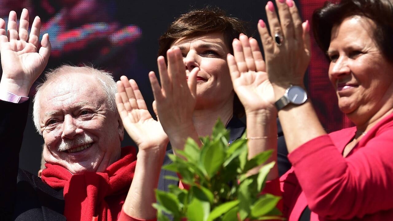 Maiaufmarsch der SPÖ in Wien. 
