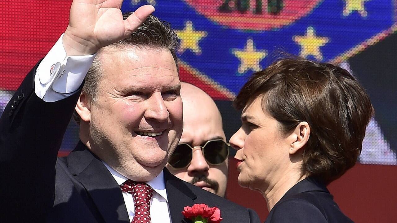 Maiaufmarsch der SPÖ in Wien. 