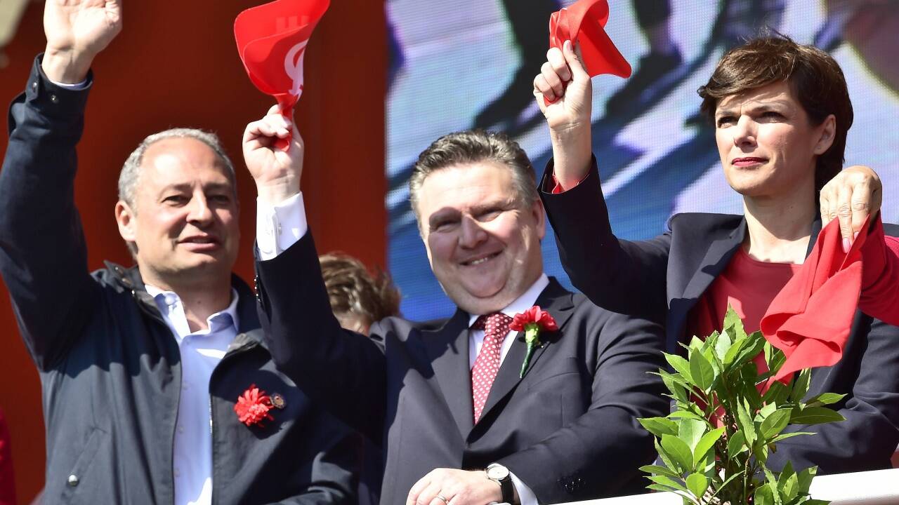 Maiaufmarsch der SPÖ in Wien. 