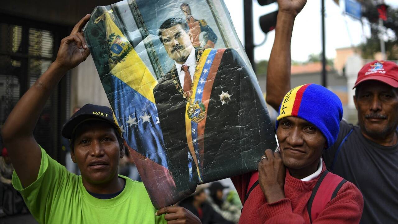 Unterstützer von Präsident Maduro.  Unterstützer von Präsident Maduro.