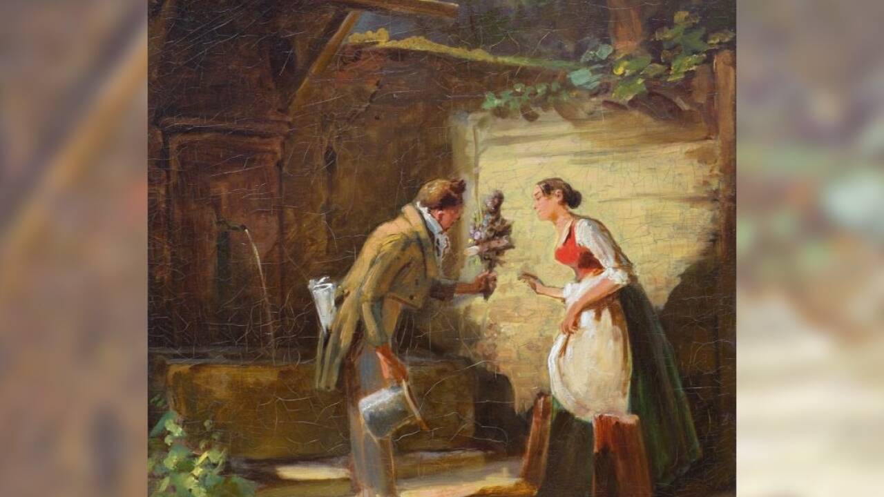 Carl Spitzweg (1808–1885), „Der ewige Hochzeiter“, 1. Fassung, entstanden zw. 1850 - 55 