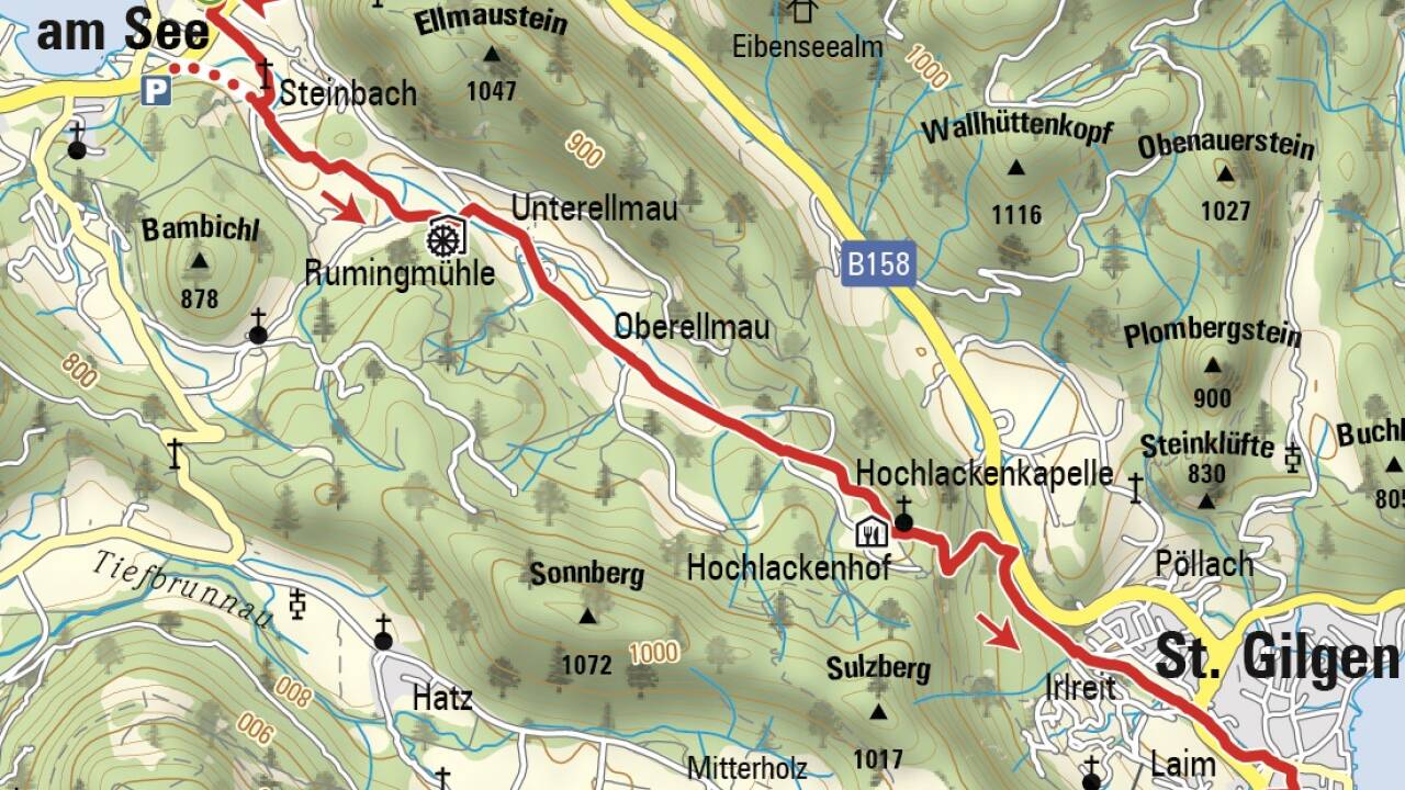 Ein einladender Rastplatz in Unterellmau. 