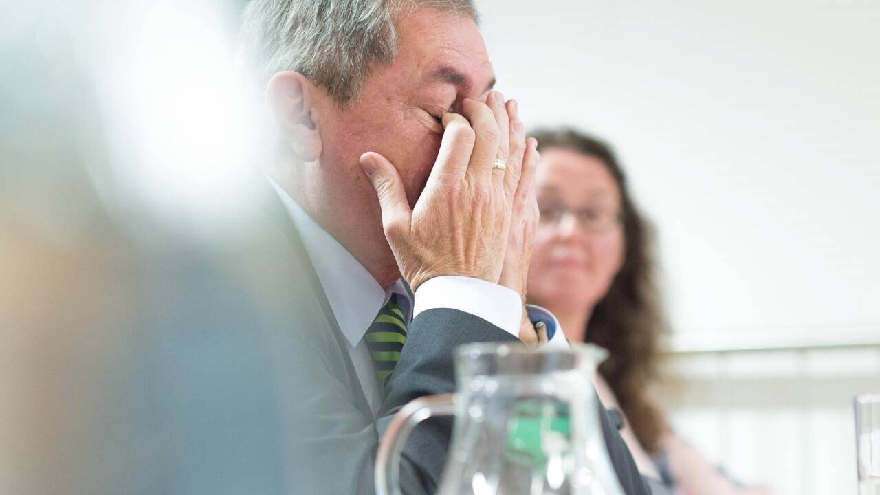 Ex-Bürgermeister Heinz Schaden (im Hintergrund Monika Rathgeber). 