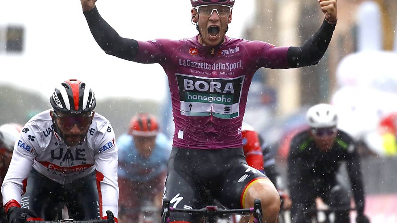 Pascal Ackermann im Regen der Schnellste Pascal Ackermann im Regen der Schnellste