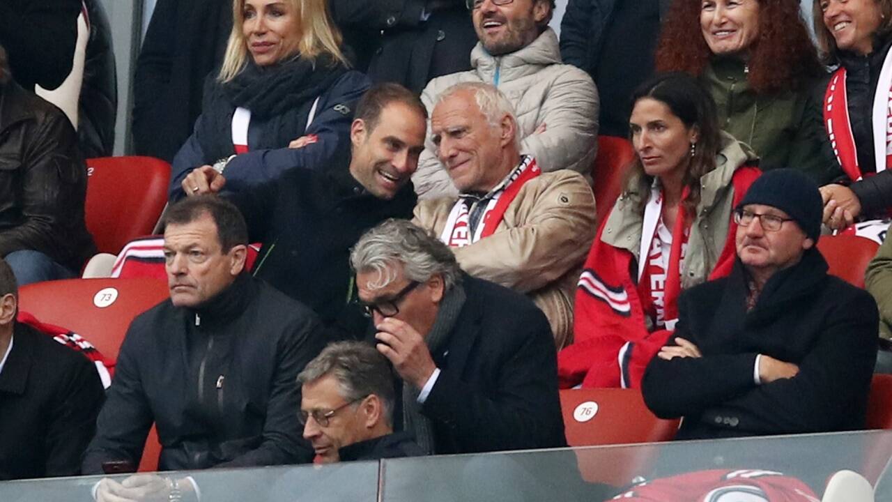 Auf der Tribüne: Dietrich Mateschitz am 11. Mai 2019 beim Spiel von RB Leipzig gegen Bayern München.  