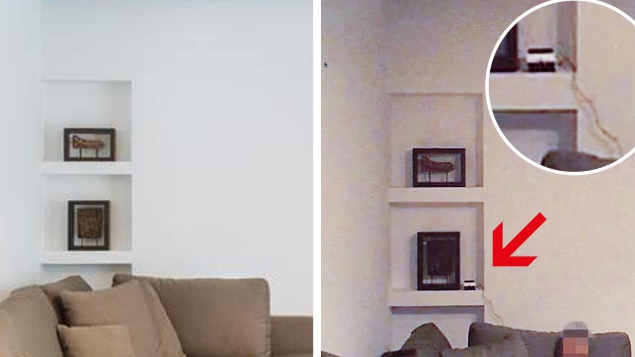 Links ein Foto der Villa auf einem Buchungsportal. Rechts die Videoaufnahme von Strache. Links ein Foto der Villa auf einem Buchungsportal. Rechts die Videoaufnahme von Strache.