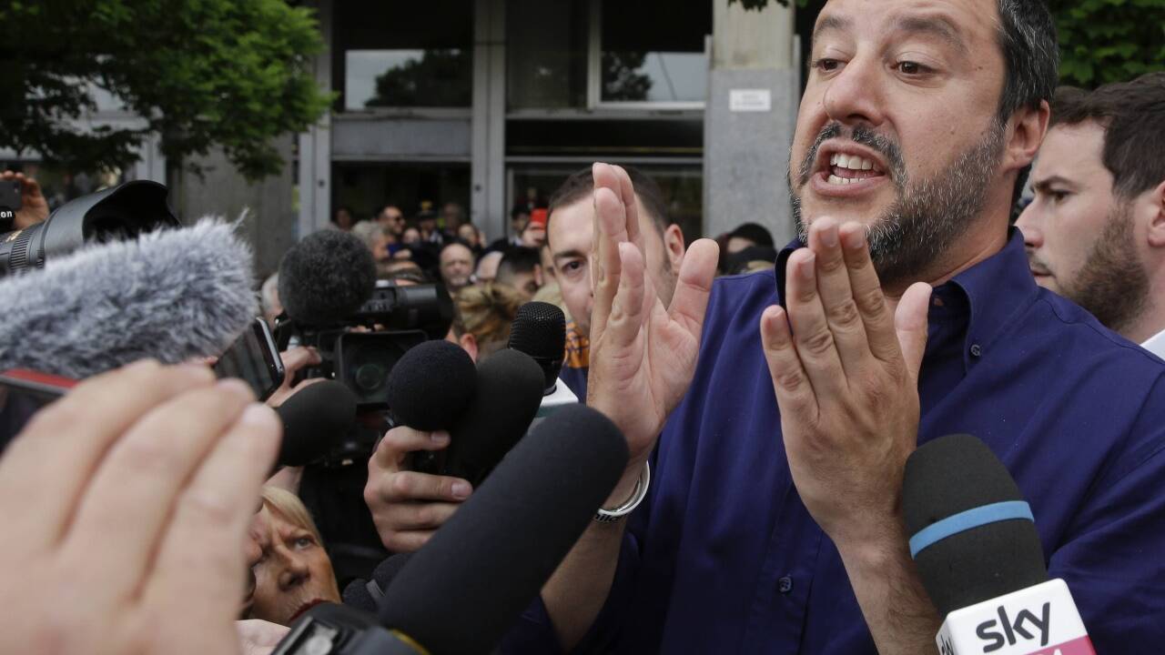 Matteo Salvini, Innenminister und Chef der Lega, ist meist auf Tour und nur sehr selten in seinem Regierungsbüro. 