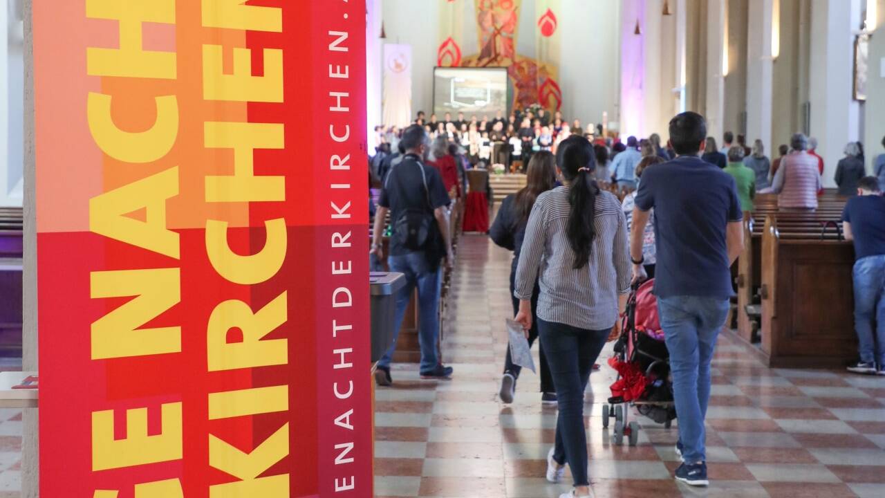Eindrücke von der Langen Nacht der Kirchen in Salzburg. 