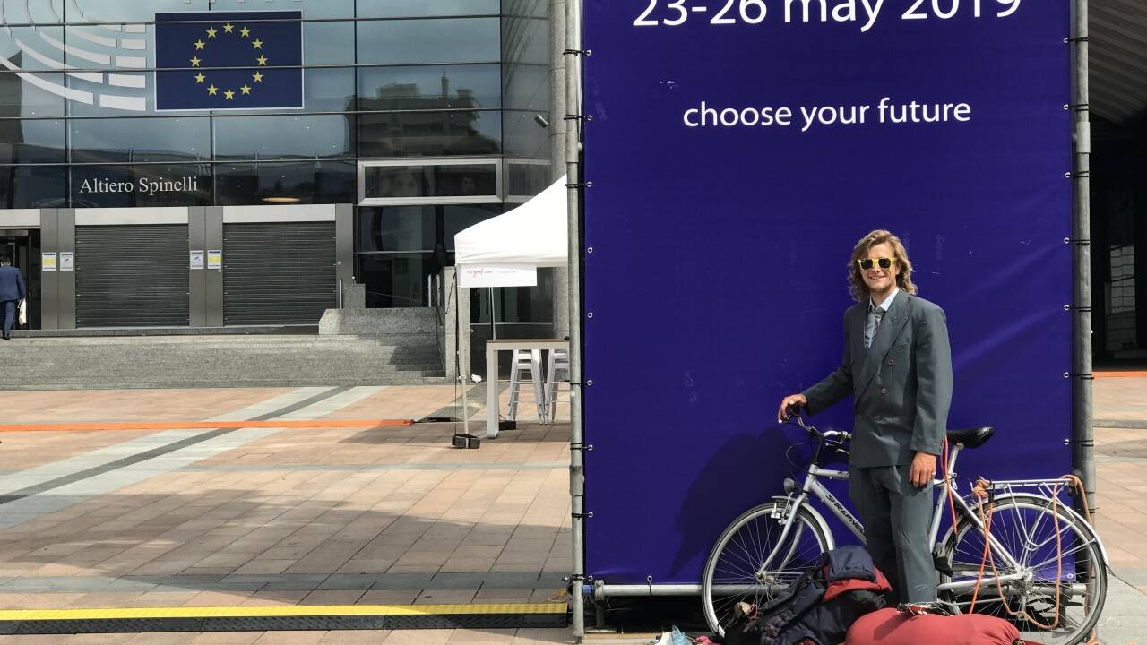 Dominik Ployer in Brüssel. Dominik Ployer in Brüssel.