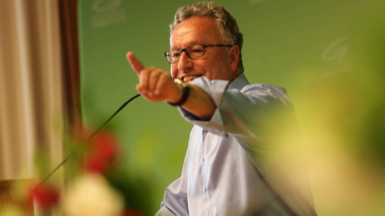 Salzburgs Grünen-Chef Heinrich Schellhorn jubelte am Sonntagabend.   Salzburgs Grünen-Chef Heinrich Schellhorn jubelte am Sonntagabend.