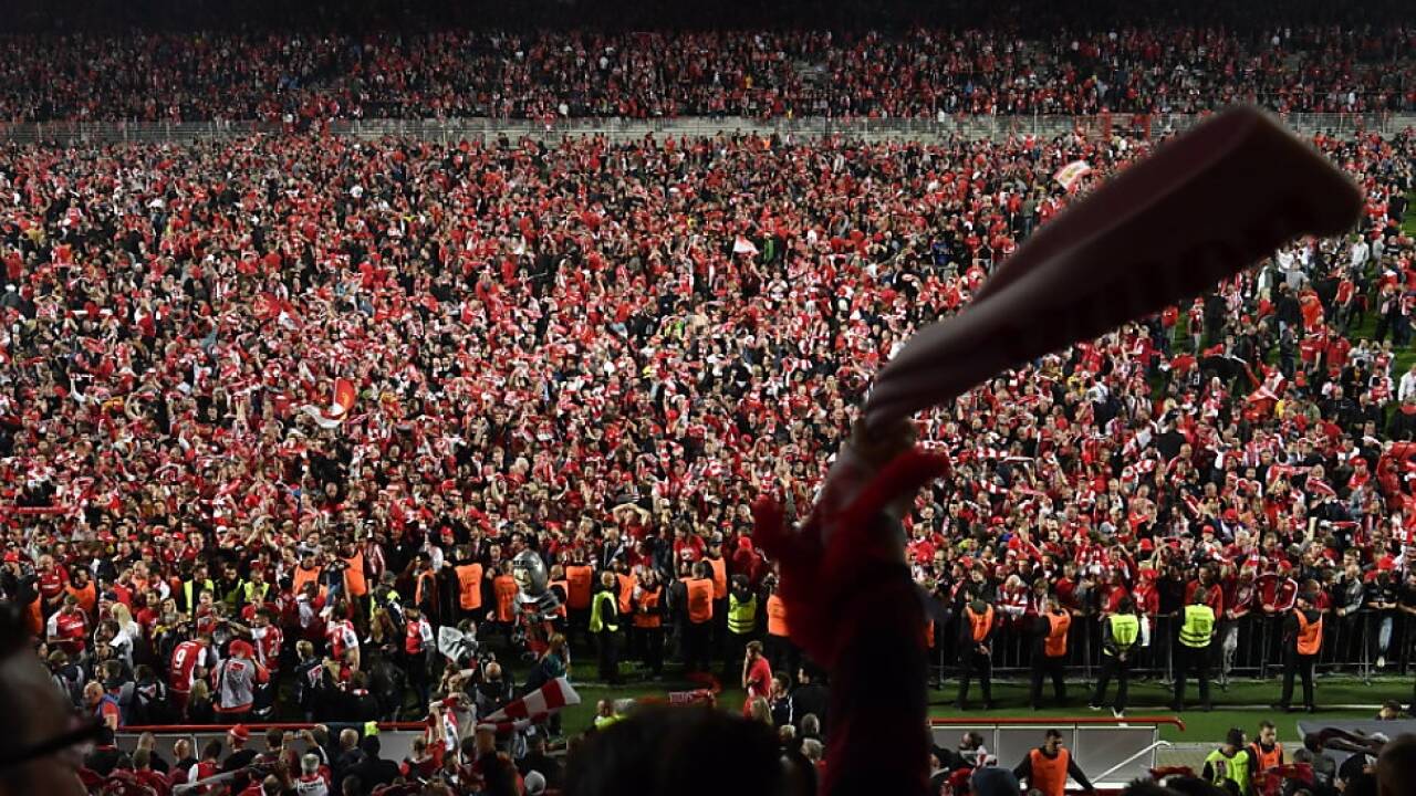 Die Union-Fans im Freudentaumel 