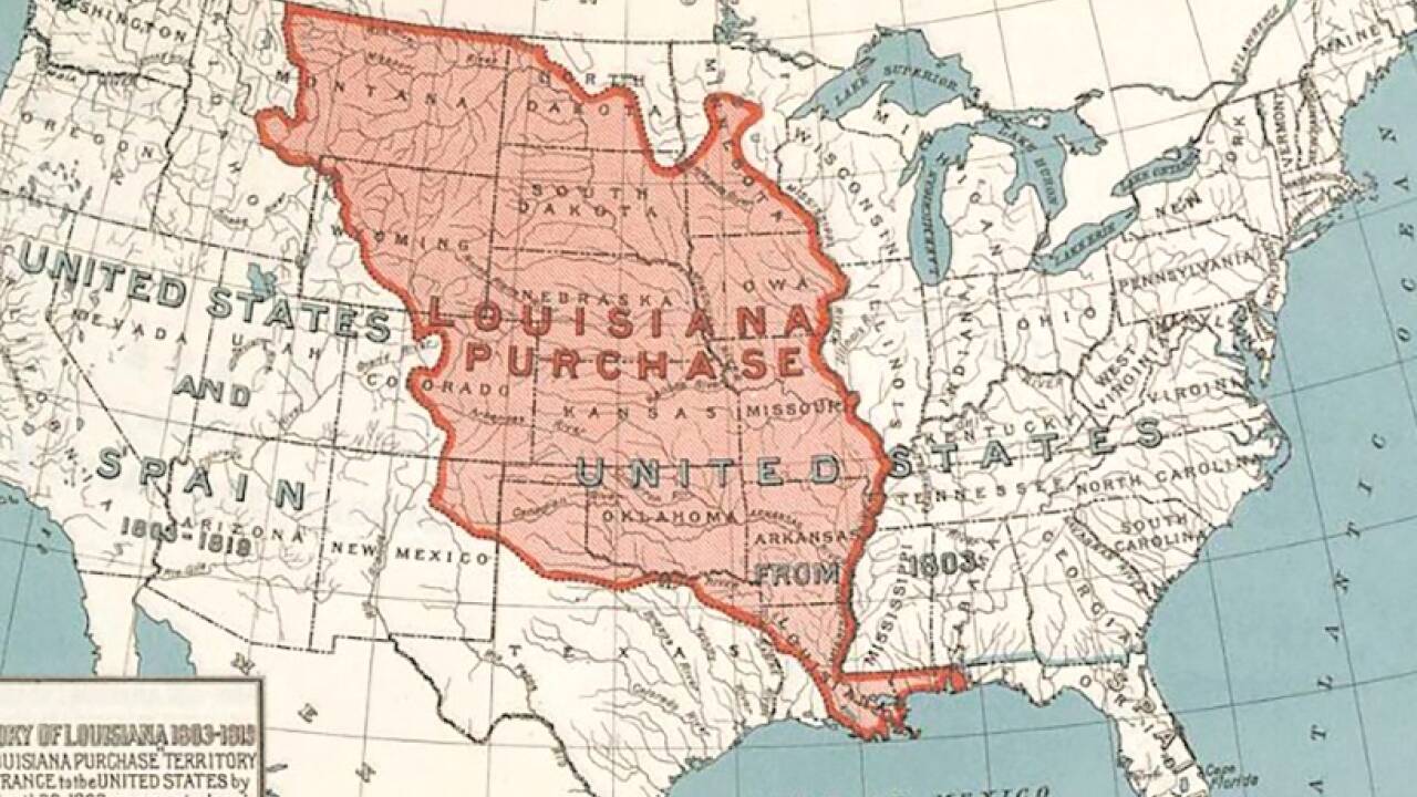 Der „Louisiana Purchase“.   Der „Louisiana Purchase“.
