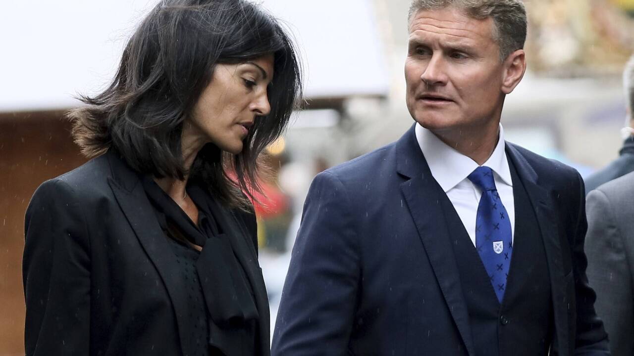 David Coulthard mit Gattin.  