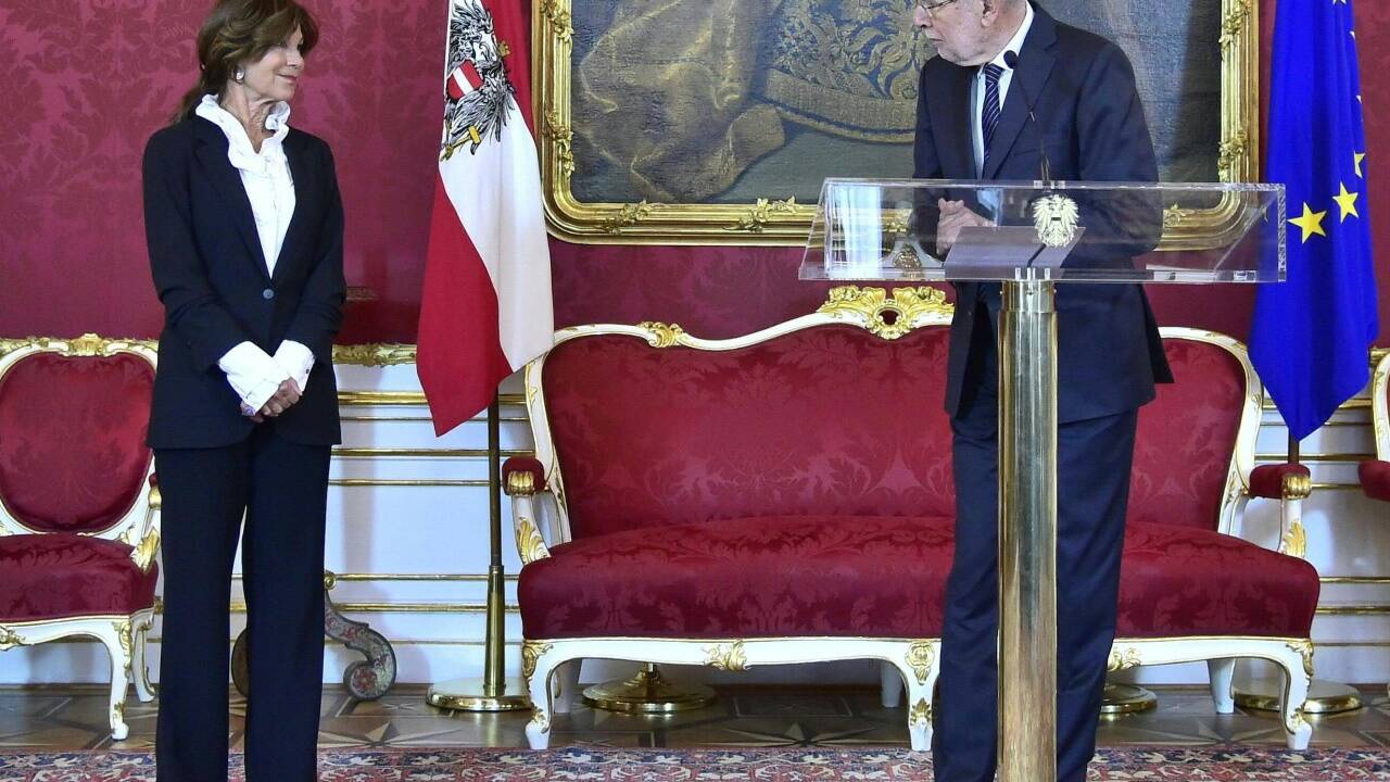 Bundespräsident Alexander Van der Bellen und Noch-Verfassungsgerichtshof-Präsidentin Brigitte Bierlein.  