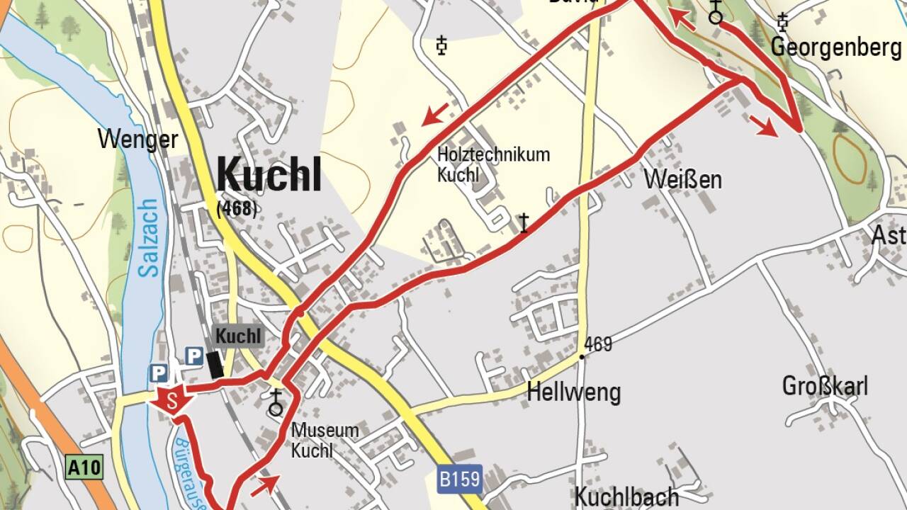 Oben am Göll der Winter, unten am Kuchler Bürgerausee ein zarter Sommer. 