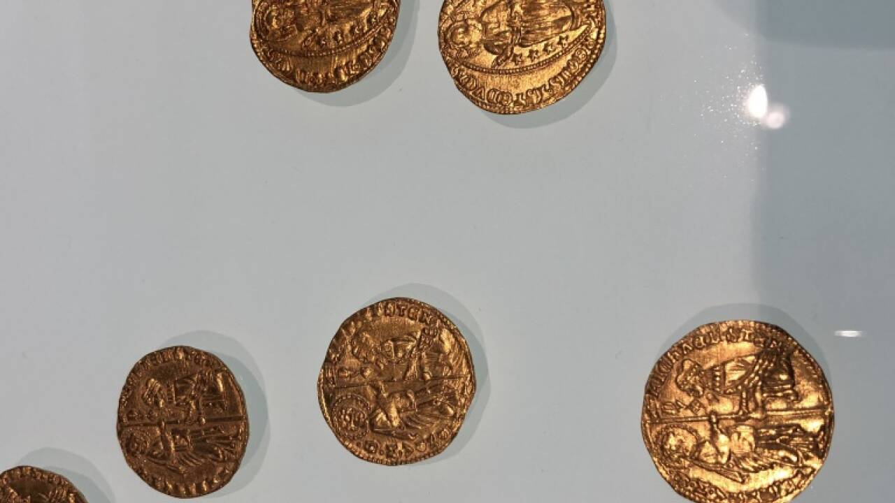 Münzen des Dogen Michele Steno von Anfang des 15. Jahrhunderts Münzen des Dogen Michele Steno von Anfang des 15. Jahrhunderts