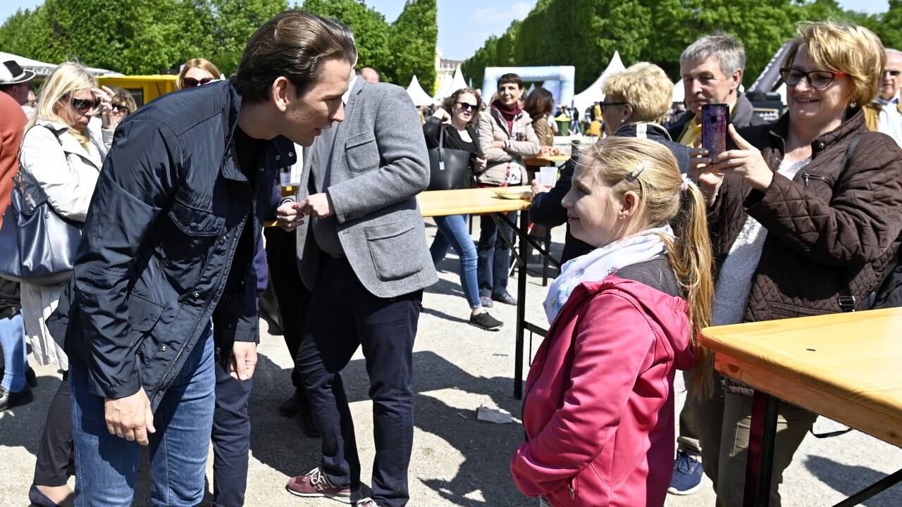 BK Sebastian Kurz anl. des Familienfest am 1. Mai: 'Familienzeit. Gartenzeit' am Mittwoch 01. Mai 2019 im Schlosspark Schönbrunn in Wien.  