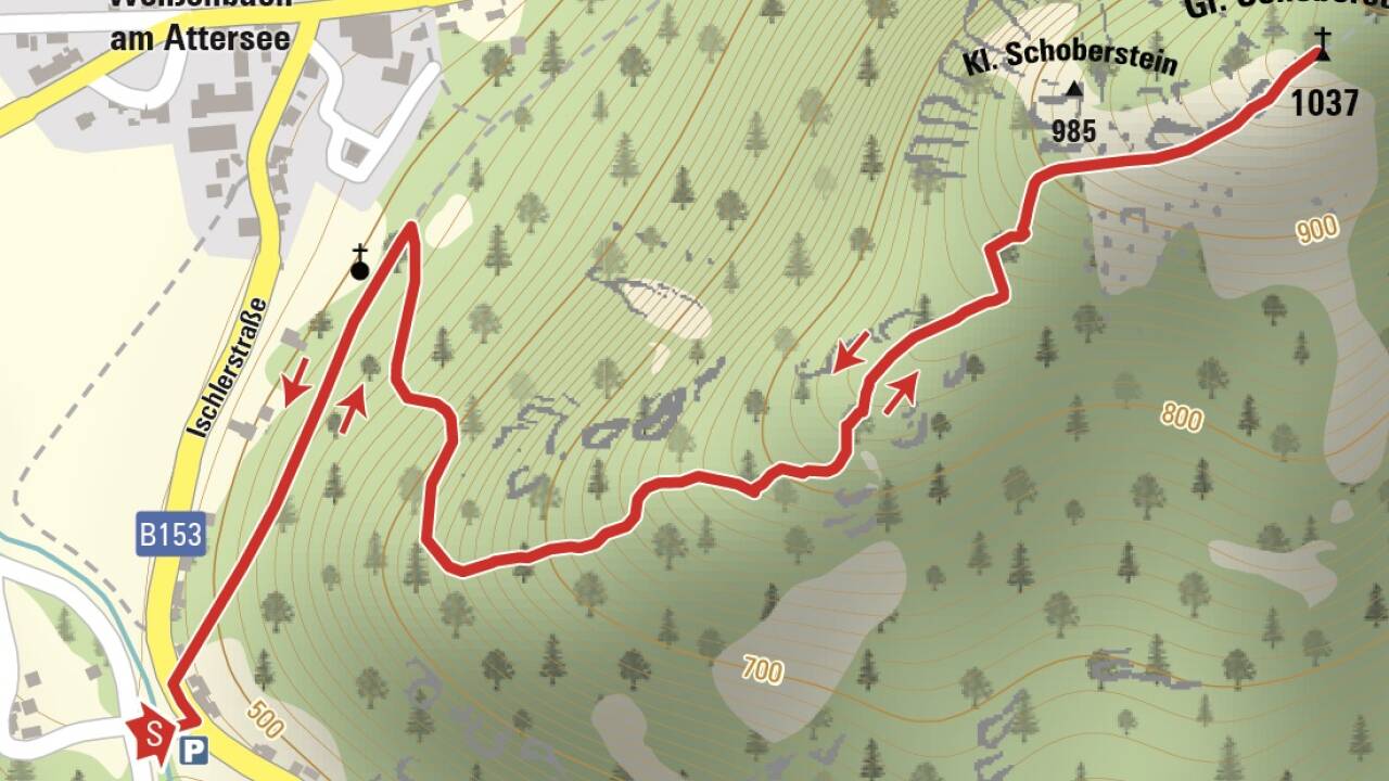 Unterwegs mit Sicht aufs Atterseegebiet. 