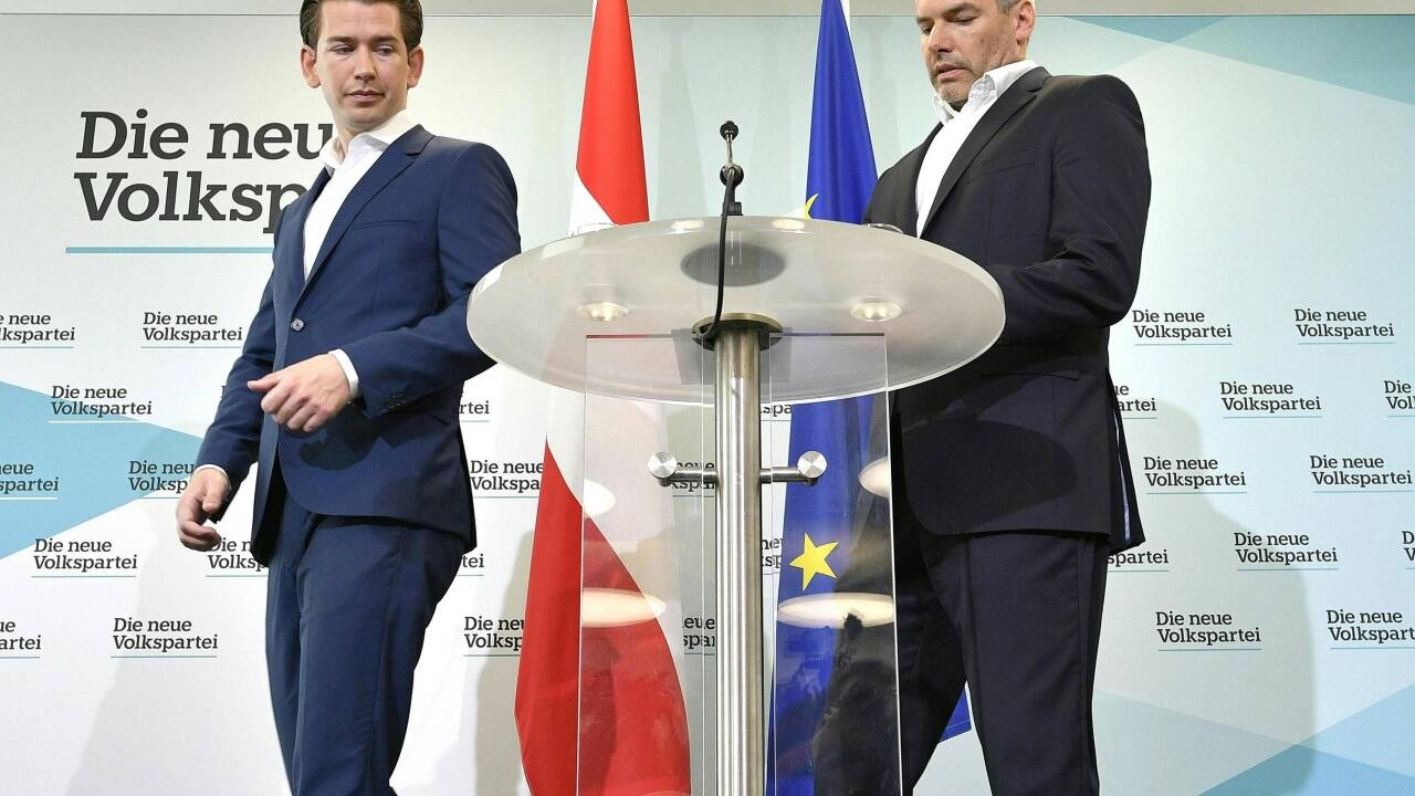 Sebastian Kurz und Karl Nehammer.   Sebastian Kurz und Karl Nehammer.