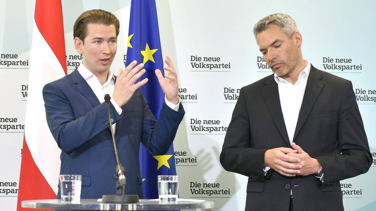 Sebastian Kurz und Karl Nehammer.   Sebastian Kurz und Karl Nehammer.