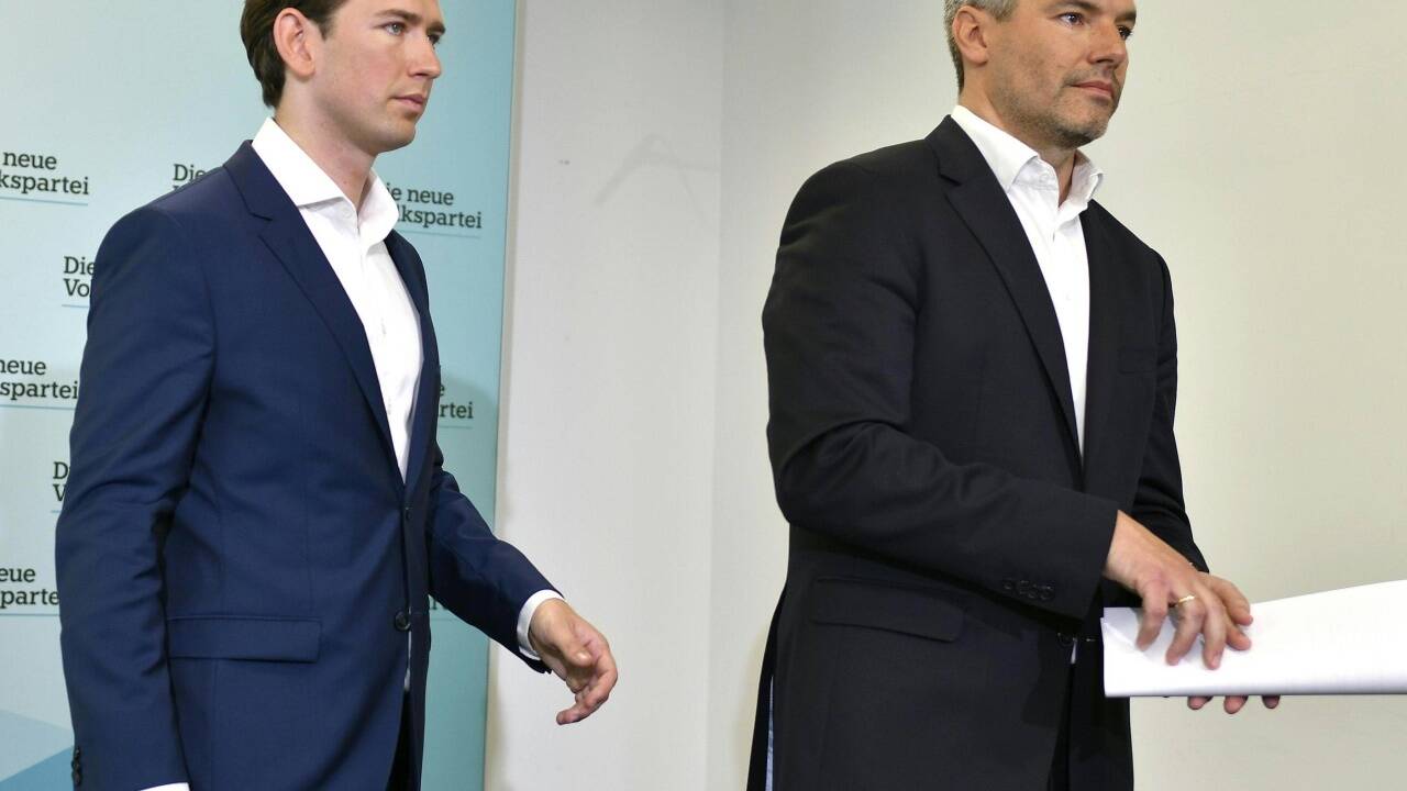 Sebastian Kurz und Karl Nehammer.   Sebastian Kurz und Karl Nehammer.