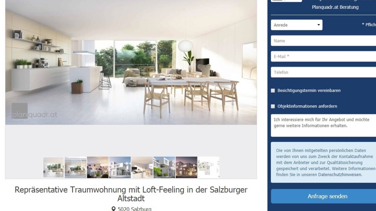 Anzeige auf immo.sn.at 