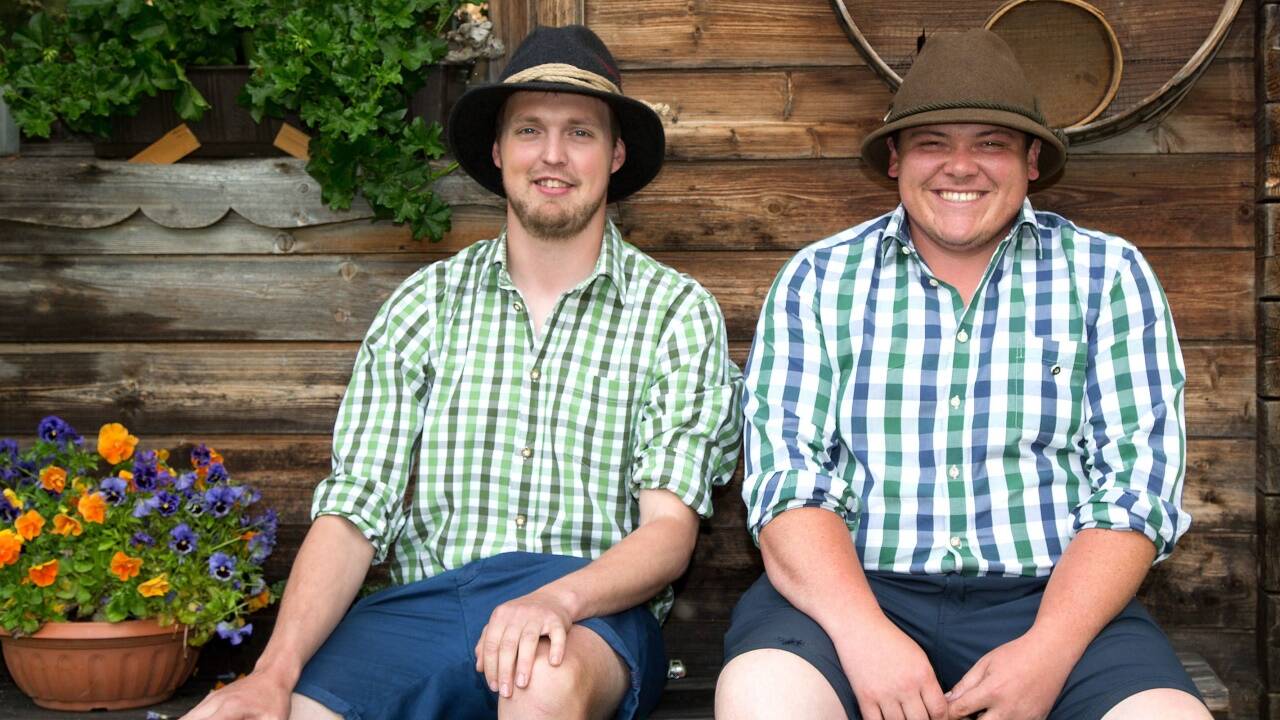Prangstangen-Moar Patrick Pfeifenberger (rechts) und Dominik Zauner. 
