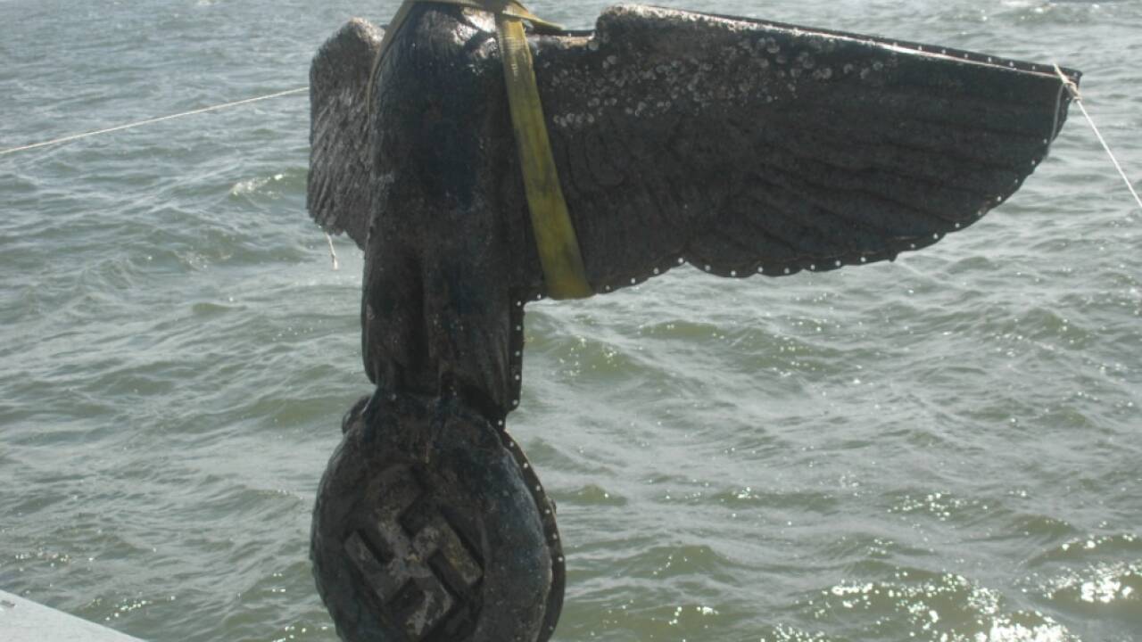 Der Adler vom Kriegsschiff 'Admiral Graf Spee' war unter Verschluss 