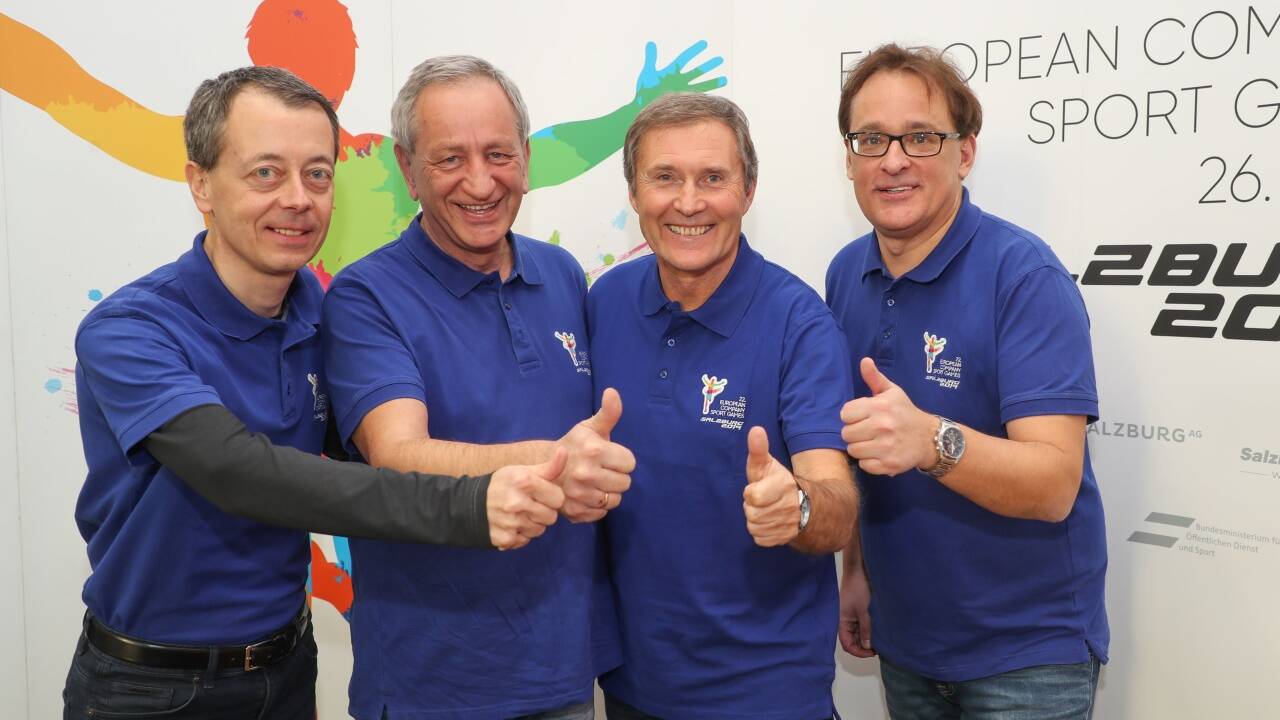 Verantwortlich für ECSG 2019 in Salzburg: Reinhard Sitzler, Gerhard Schmidt, Manfred Pammer und Klaus Höftberger 