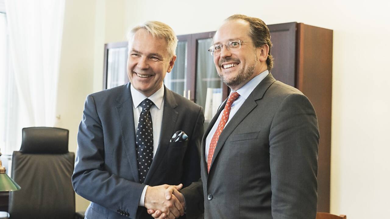 Schallenberg traf finnischen Amtskollegen Haavisto  Schallenberg traf finnischen Amtskollegen Haavisto