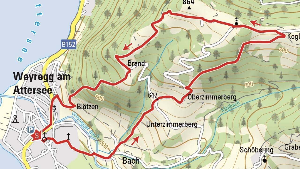 Der Badeplatz in Weyregg ist eine von zahlreichen frei zugänglichen Badestellen am Attersee. 