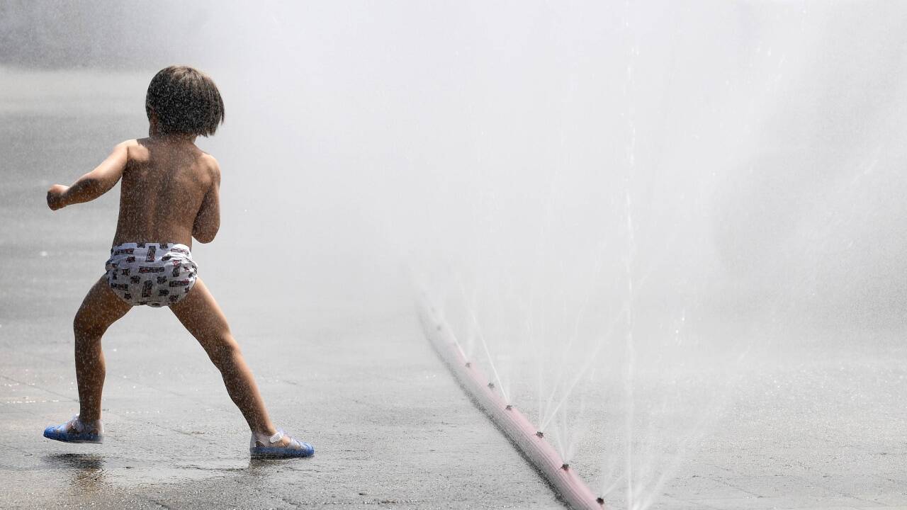 Sprühnebel kühlt – hier etwa in Wien. 