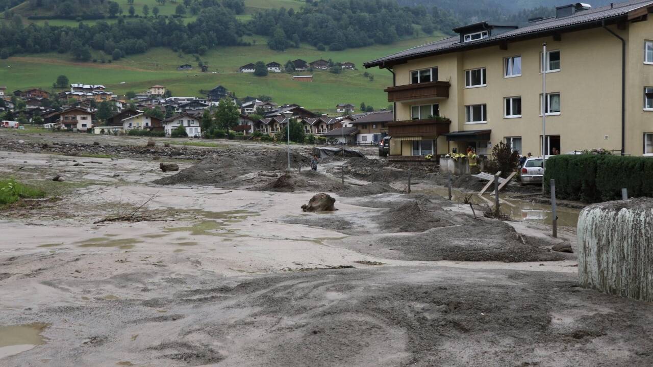 Murenabgang in Uttendorf – die Schäden sind enorm. 