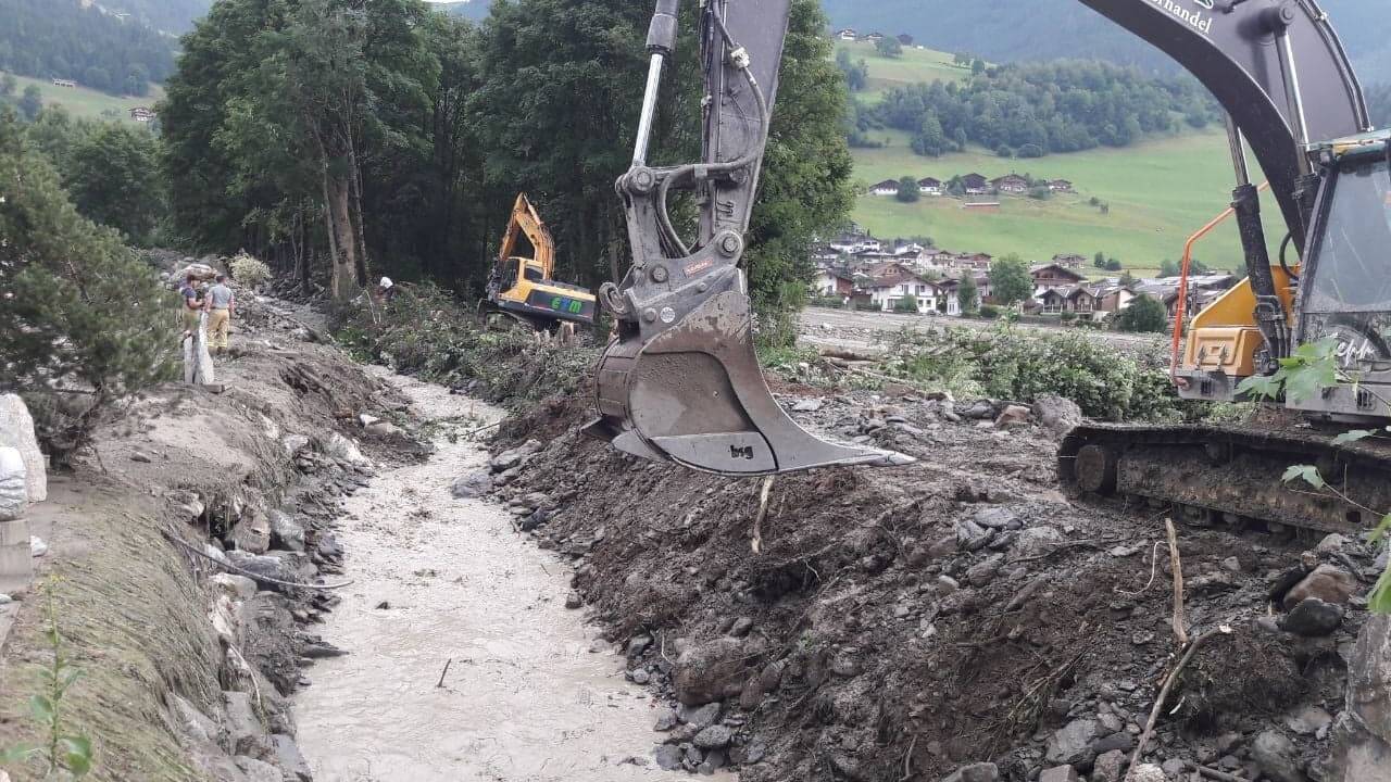 Murenabgang in Uttendorf – die Schäden sind enorm. 