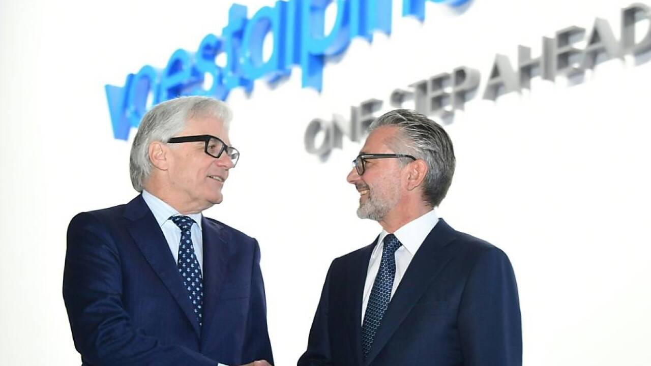 Eder und der neue voestalpine-Konzernchef Eibensteiner (r.) 