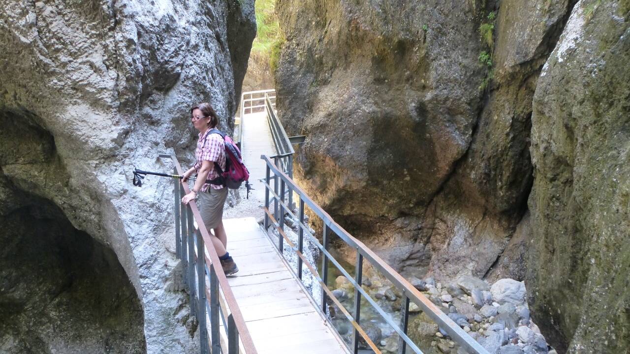 Auf dem Rückweg durch die Klamm. 
