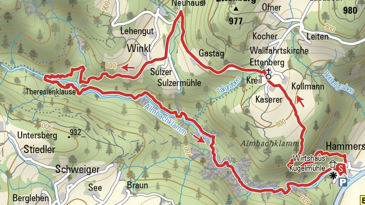 Auf dem Rückweg durch die Klamm. 