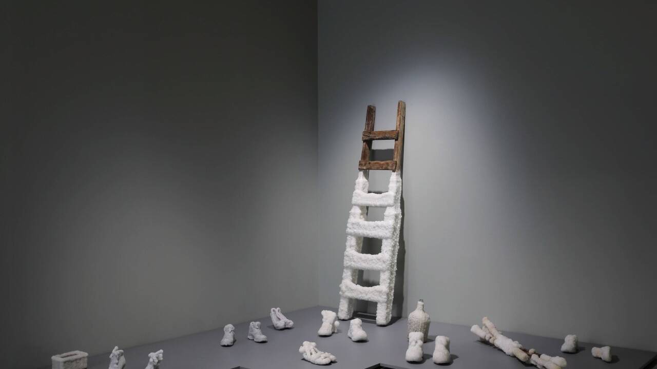 Blicke in die Ausstellung „Salt Years“ von Sigalit Landau. 