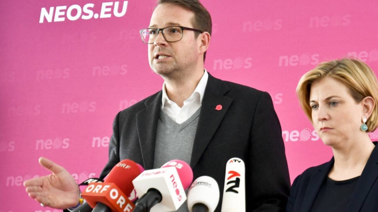 NEOS-Generalsekretär Nick Donig mit der Parteivorsitzenden Beate Meinl-Reisinger 